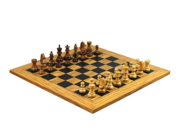 Executive Range Wooden Chess Set Olive Board 18'' Weighted Sheesham German Staunton pieces 3'' - Image 2