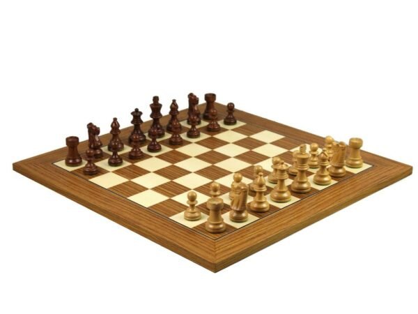 Executive Range Wooden Chess Set Teak Board 18'' Weighted Sheesham French Knight Pieces 3'' - Image 2