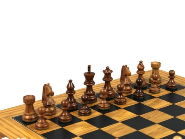 Executive Range Wooden Chess Set Olive Board 18'' Weighted Sheesham German Staunton pieces 3'' - Image 3