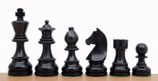Executive Range Wooden Chess Set Olive Board 18'' Weighted Ebonised German Staunton Pieces 3'' - Image 8
