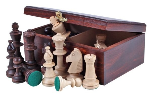 Chess Box Stained Birch Wood With Metal Clasp 3.50'' - Image 2