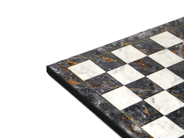 Classic Range Wooden Flat Chess Board ''Grey Marble''- 14'' - Image 2
