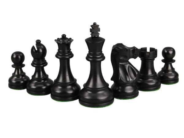 1972 Staunton Reykjavik Chess Pieces Broadbase Series Ebonised 4 Inch - Image 3