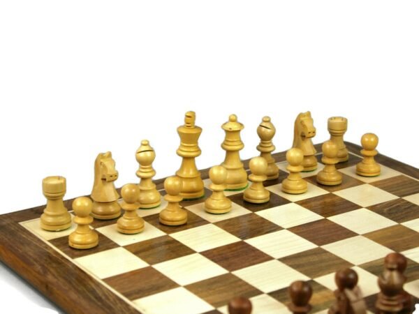 Original Range Chess Set Sheesham Flat Board 14'' With Downhead Staunton Chess Pieces - Image 4