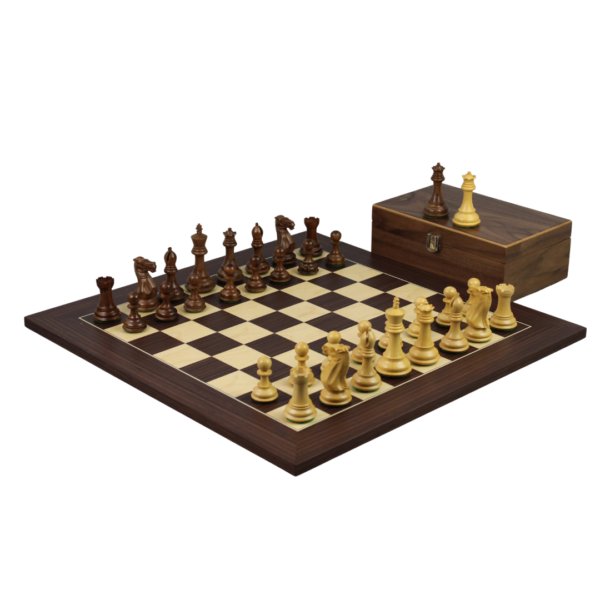 Macassar Chess Set 20 Inch with Weighted Sheesham Morphy Professional Staunton Chess Pieces 3.75 Inch