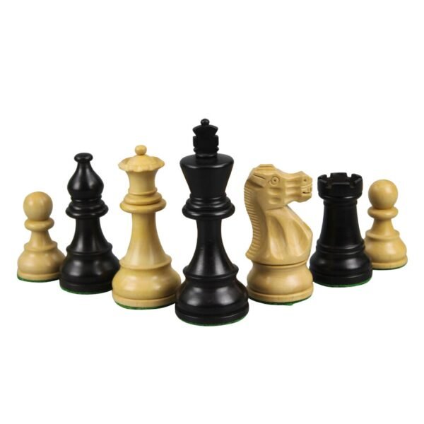 Macassar Chess Set 20 Inch with Weighted Ebonised Classic Staunton Chess Pieces 3.75 Inch - Image 5