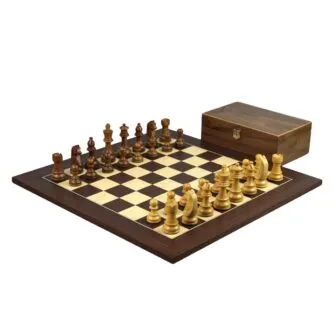 Macassar Chess Set 20 Inch with Weighted Sheesham German Staunton Chess Pieces 3.75 Inch