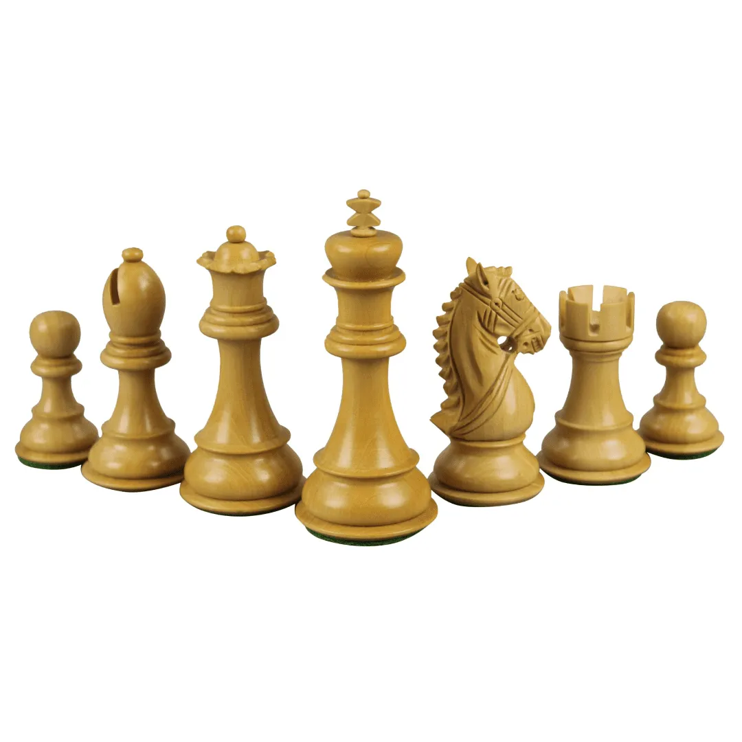 Ebonised King Bridal Staunton Chess Pieces 3.75 Inch - Image 2