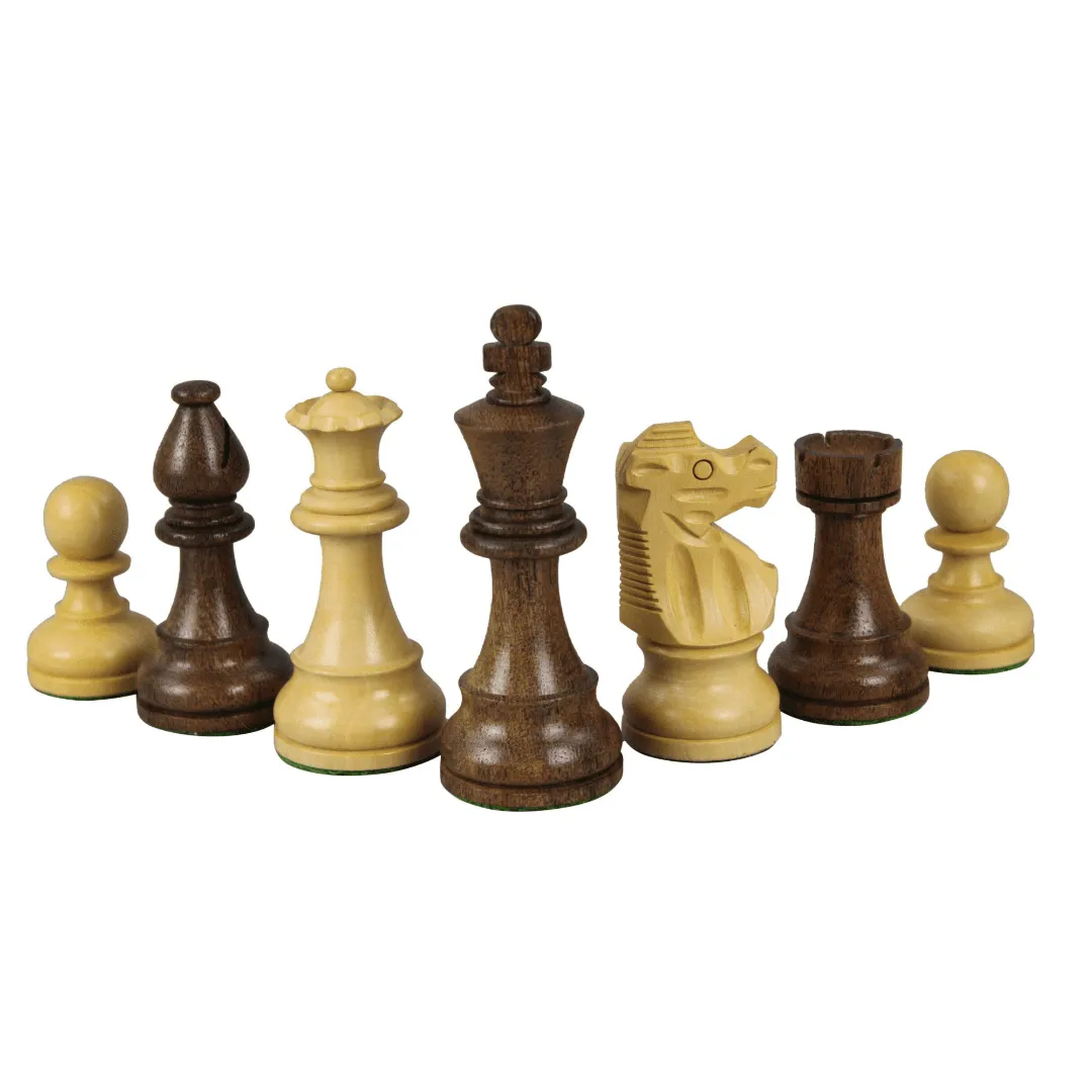 Sheesham French Lardy Staunton Chess Pieces 3 Inch