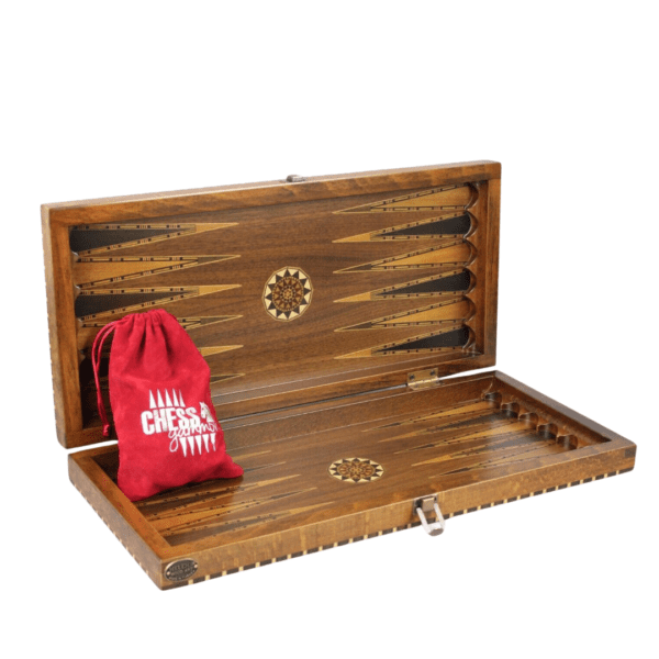Helena Rural Walnut Chess & Backgammon Set With Sheesham Classic Staunton Chess Pieces 20 Inch - Image 4