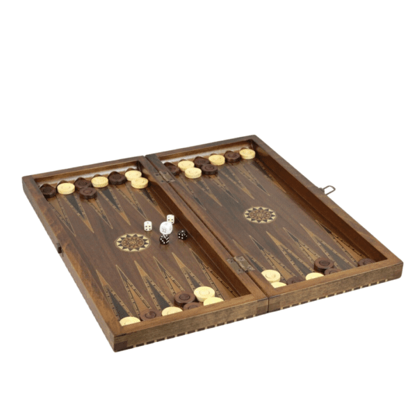 Helena Rural Walnut Chess & Backgammon Set With Sheesham Classic Staunton Chess Pieces 20 Inch - Image 5