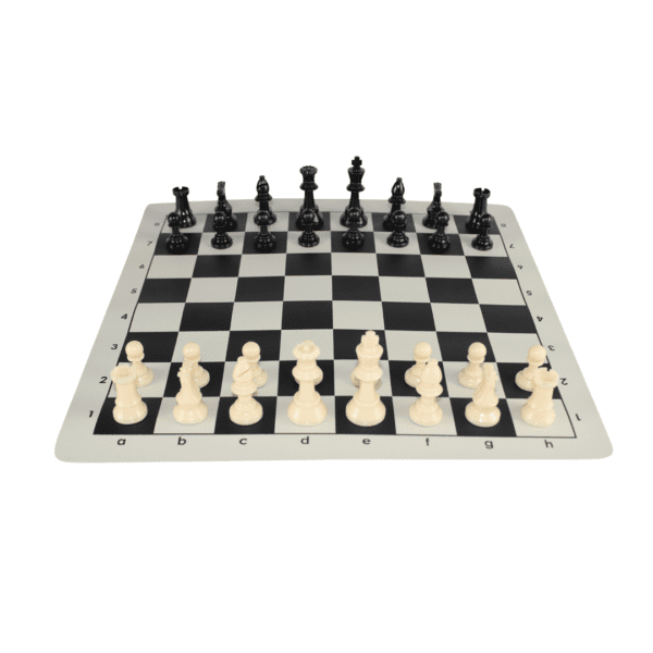 Black Club Roll Up Chess Set 20 Inch (Double Queen) - Image 2