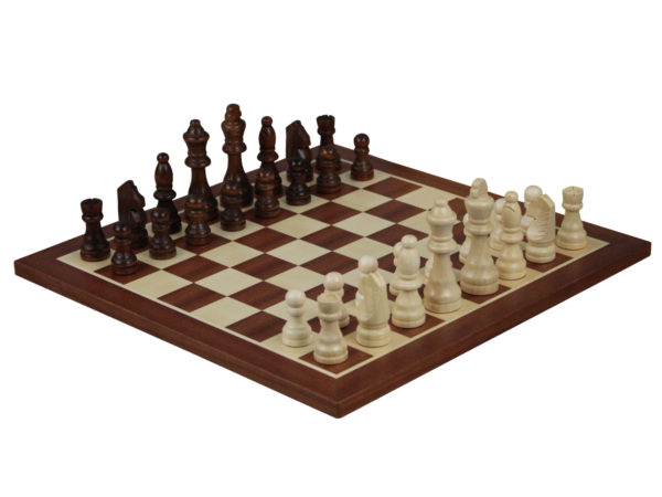 Mahogany Chess Set With Chess Pieces And Chess Box 14 Inch - Image 2