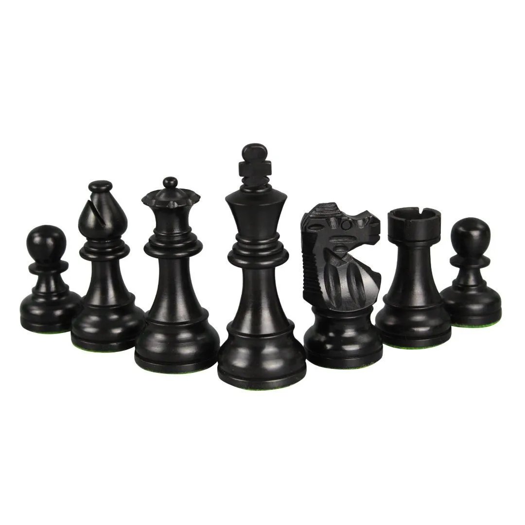 Macassar Chess Set 20 Inch with Weighted Ebonised Staunton French Knight Pieces 3.75 Inch - Image 6