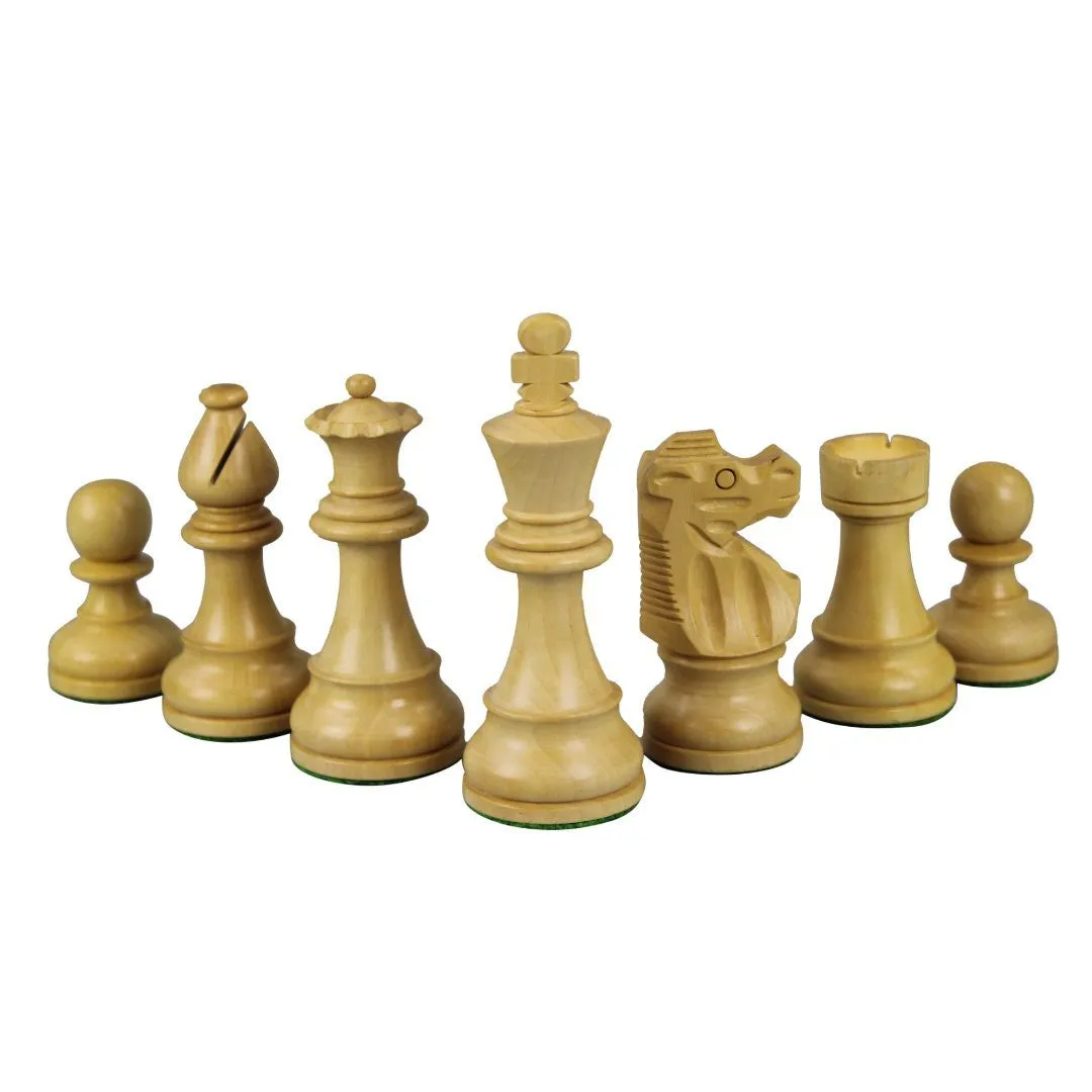 Macassar Chess Set 20 Inch with Weighted Ebonised Staunton French Knight Pieces 3.75 Inch - Image 7