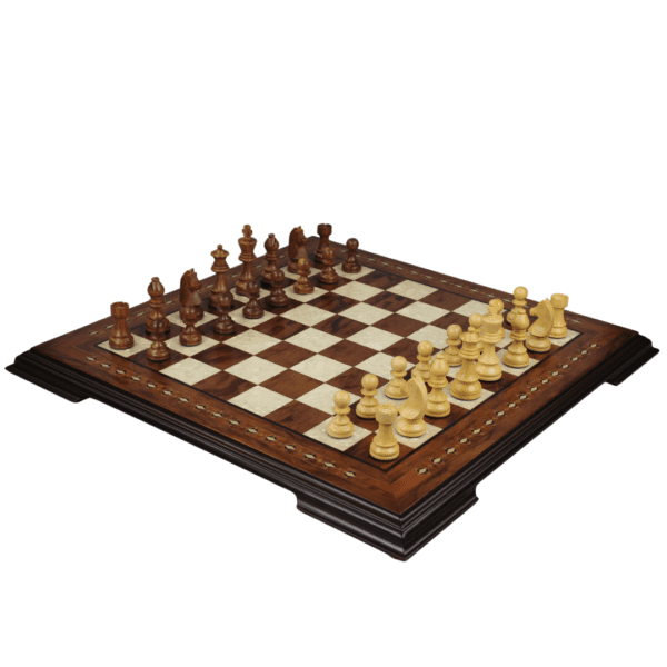 Rosewood Chess Set 20 Inch with Helena Chess Board and Weighted Sheesham German Staunton Chess Pieces 3.75 Inch - Image 2
