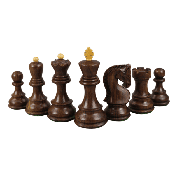Walnut Chess Set 21 Inch with Weighted Sheesham Zagreb Staunton Pieces 3.75 Inch - Image 7