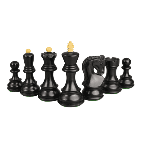 Walnut Chess Set 21 Inch with Weighted Ebonised Zagreb Staunton Pieces 3.75 Inch - Image 7