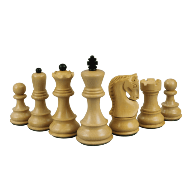 Walnut Chess Set 21 Inch with Weighted Ebonised Zagreb Staunton Pieces 3.75 Inch - Image 6