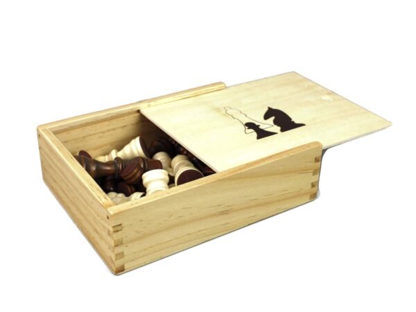 Chess Pieces With Sliding Storage Box ''Wooden'' - Image 3