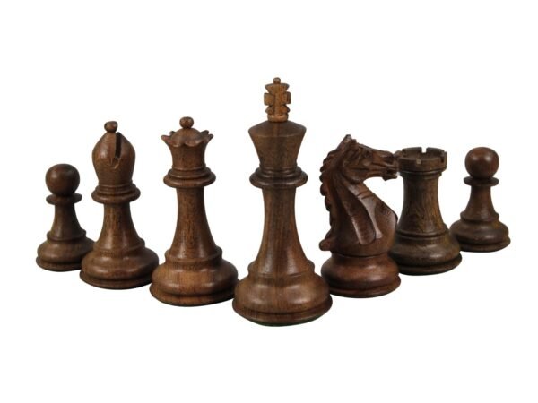 Sheesham Chess Set With Sheesham Flat Chess Board 20 Inch and Sheesham Fierce Knight Staunton Chess Pieces 3.75 Inch - Image 7
