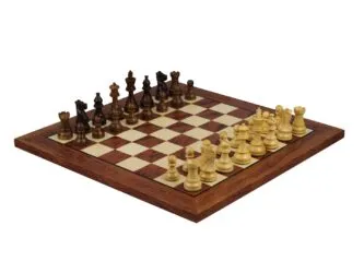 Rosewood Chess Set 20 Inch With Helena Flat Chess Board and Weighted Sheesham Atlantic Classic Staunton Chess Pieces 3.75 Inch