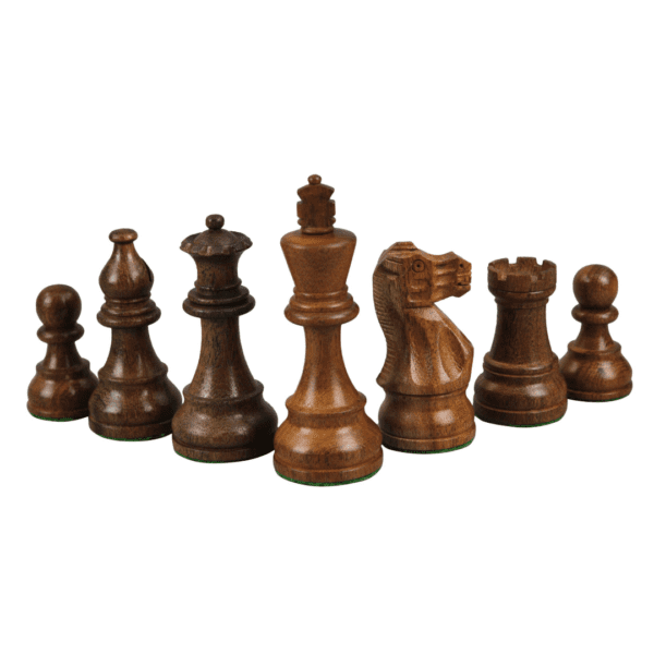 Mahogany Chess Set 16 Inch With Flat Chess Board and Weighted Sheesham Classic Staunton Chess Pieces 3 Inch - Image 6