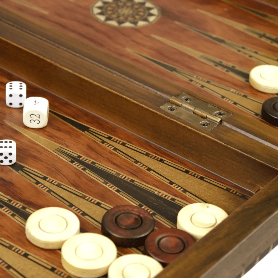 Helena Rural Rosewood Backgammon Set 20 Inch - Image 3