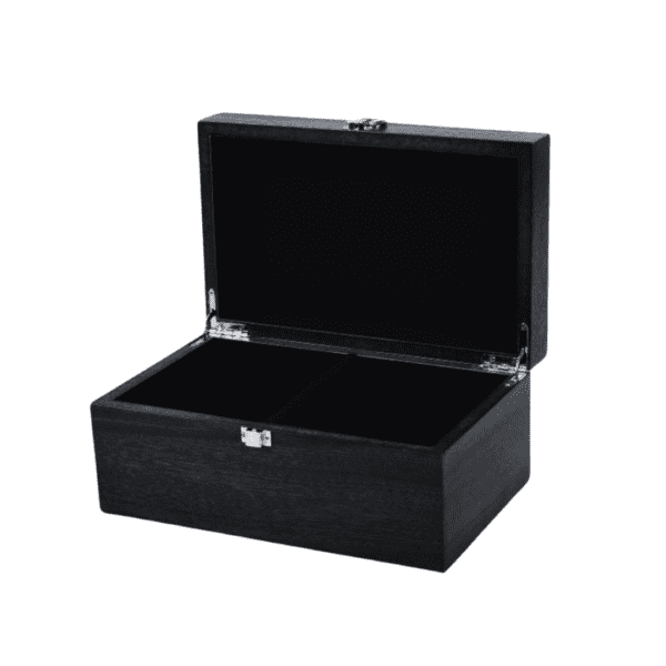 Large Ebony Chess Box With Metal Clasp 3.75 Inch - Image 2