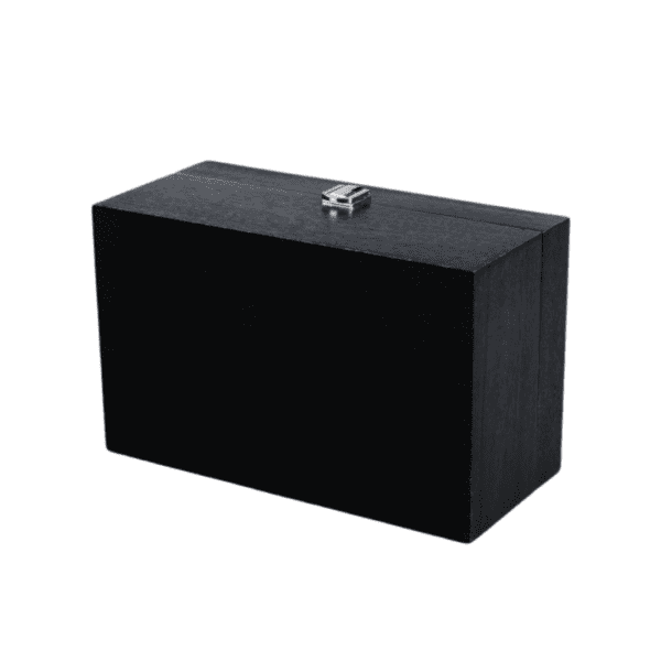 Large Ebony Chess Box With Metal Clasp 3.75 Inch - Image 3