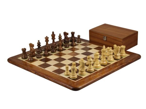 Sheesham Chess Set With Sheesham Chess Board 16 Inch and Classic Staunton Chess Pieces 3 Inch