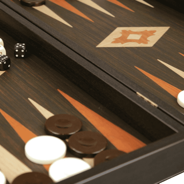 Manopoulos Wenge & Oak Backgammon Set 20 Inch - Image 4