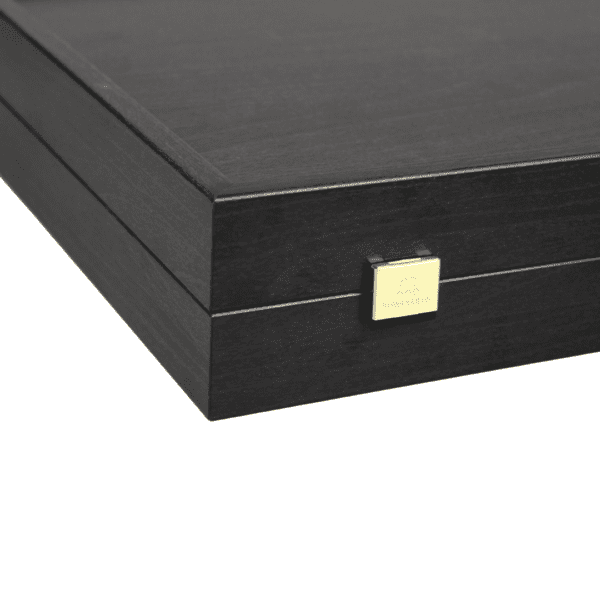 Manopoulos Wenge & Oak Backgammon Set 23 Inch with Storage Racks - Image 5