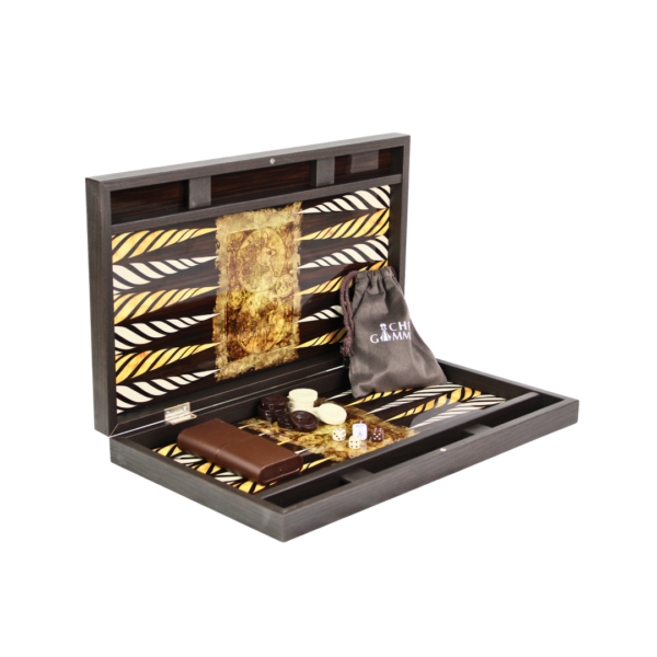 Wooden Trendy Atlas Design Backgammon Set 23 Inch - Image 2