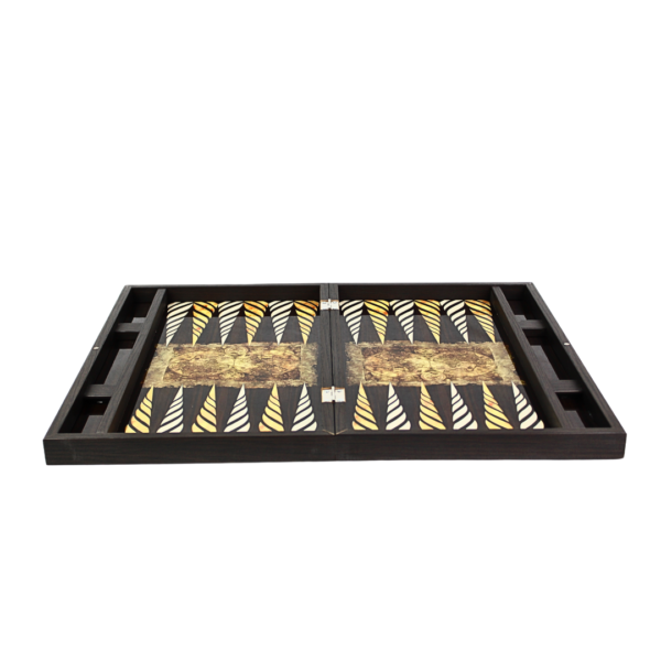 Wooden Trendy Atlas Design Backgammon Set 23 Inch - Image 4
