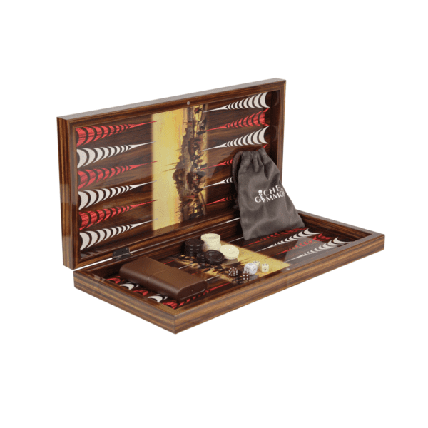 Wooden Istanbul Design Backgammon Set 20 Inch - Image 2