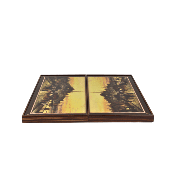 Wooden Istanbul Design Backgammon Set 20 Inch - Image 3