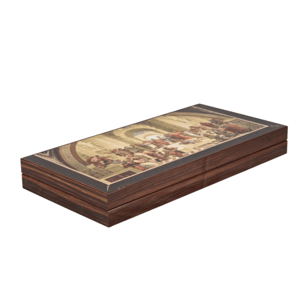 Wooden Athens Design Backgammon Set 19 Inch