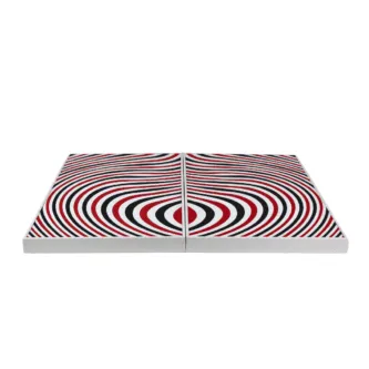 Leatherette Illusion Design Backgammon Set 23 Inch
