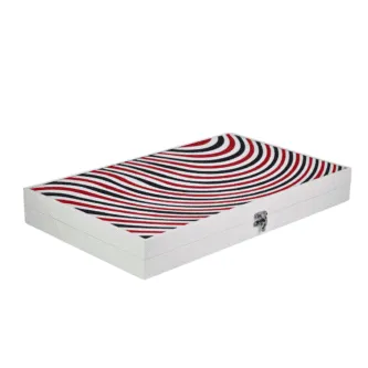 Leatherette Illusion Design Backgammon Set 23 Inch