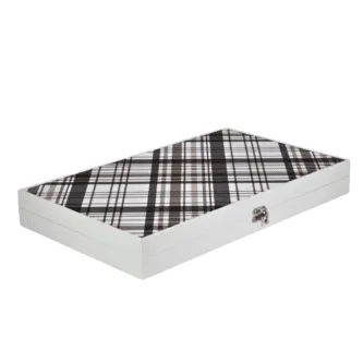Leatherette Flannel Design Backgammon Set 23 Inch