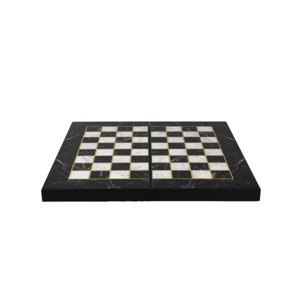 Wooden Black Marble Design Chess & Backgammon Set 19 Inch - Image 4