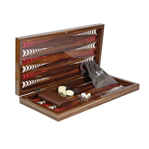 Wooden Walnut Design Chess & Backgammon Set 20 Inch - Image 3