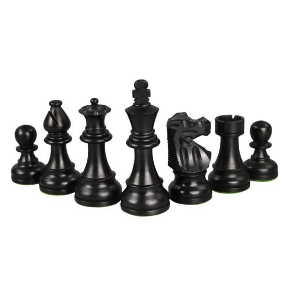 Tiger Ebony Chess Set 20 Inch with Weighted Ebony Staunton French Knight Pieces 3.75 Inch - Image 7