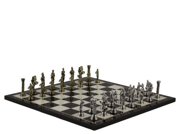 Walnut Personalised Metal Chess Set with Drawstring Bag 14 Inch - Image 4