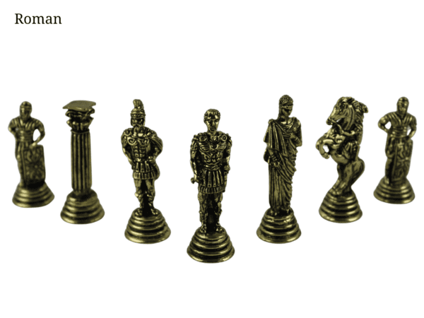 Mahogany Personalised Metal Chess Set with Drawstring Bag 14 Inch - Image 8