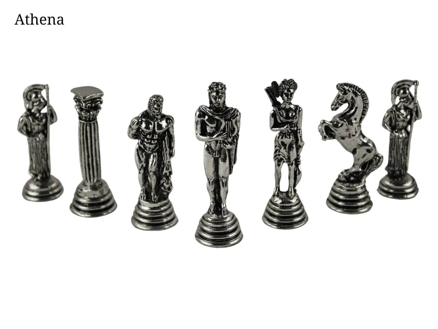 Black Leatherette Personalised Metal Chess Set with Drawstring Bag 14 Inch - Image 12