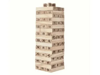 Tumbling Tower Wooden Blocks Family Game 7.1 Inches
