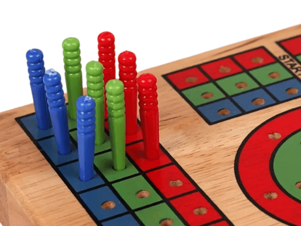 3 Player Wooden Cribbage Family Game 15 Inch - Image 3