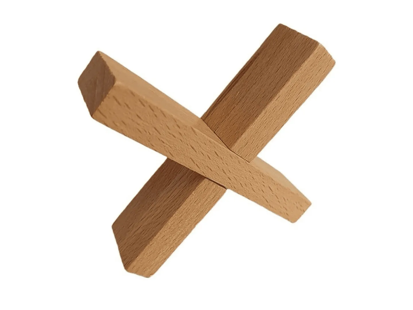 Cross Kongming Lock Solid Wood Brain Teaser Puzzle
